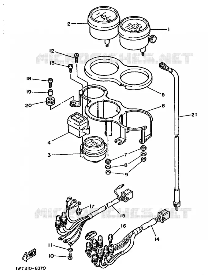 COMPTEUR  Yamaha MOTO 350 1988 RDLC  RD350LCF (37KW)