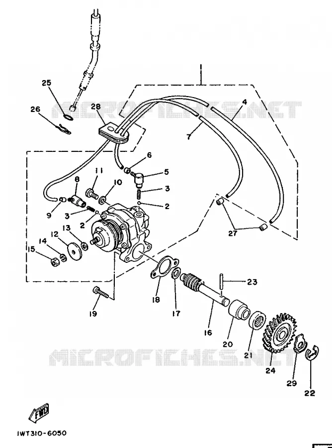 POMPE A HUILE Yamaha MOTO 350 1988 RDLC  RD350LCF (37KW)