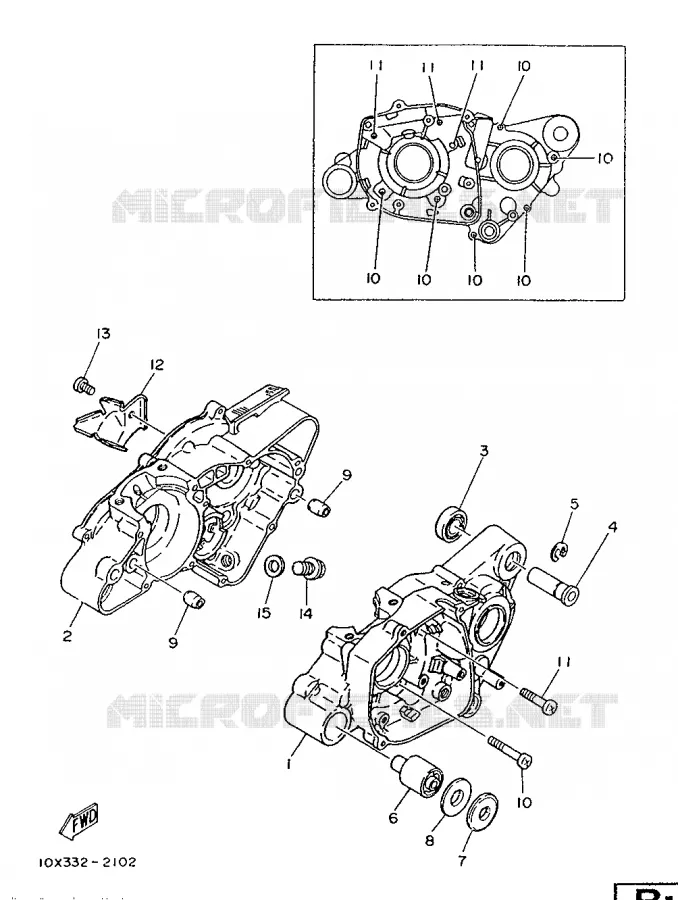 CARTER MOTEUR Yamaha MOTO 75 1991 RDLC  RD75LC