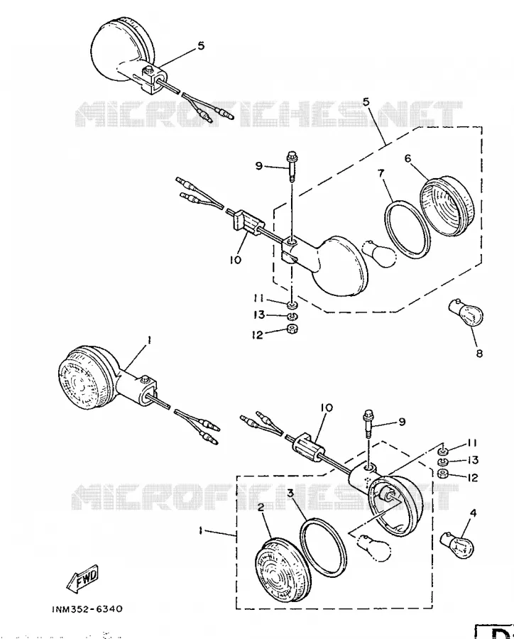 CLIGNOTANT Yamaha MOTO 75 1991 RDLC  RD75LC