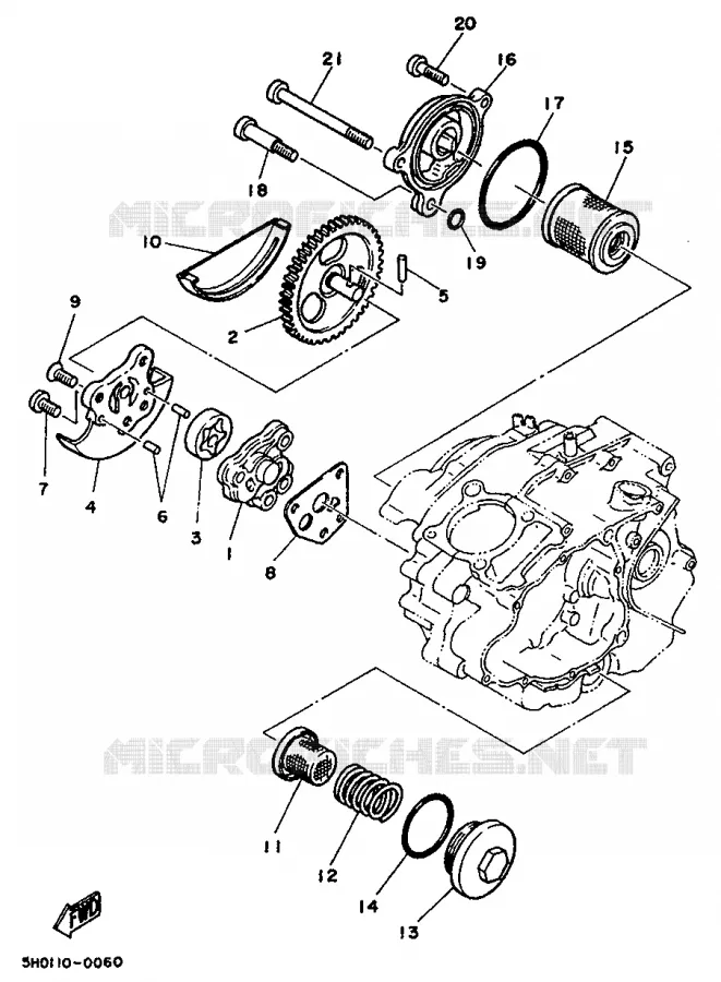 POMPE A HUILE Yamaha MOTO 125 1992 SR  SR125