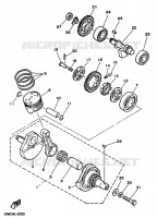 VILEBREQUIN / PISTON pour Yamaha SR125 de 1999