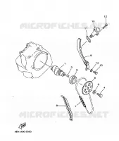 ARBRE A CAMES / CHAINE DE DISTRIBUTION pour Yamaha SR125 de 1999