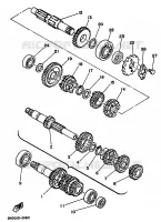 TRANSMISSION pour Yamaha SR125 de 1999