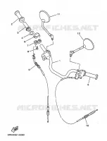 GUIDON ET CABLES pour Yamaha SR125 de 1999