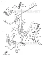 SUPPORT / REPOSE PIEDS pour Yamaha SR125 de 1999