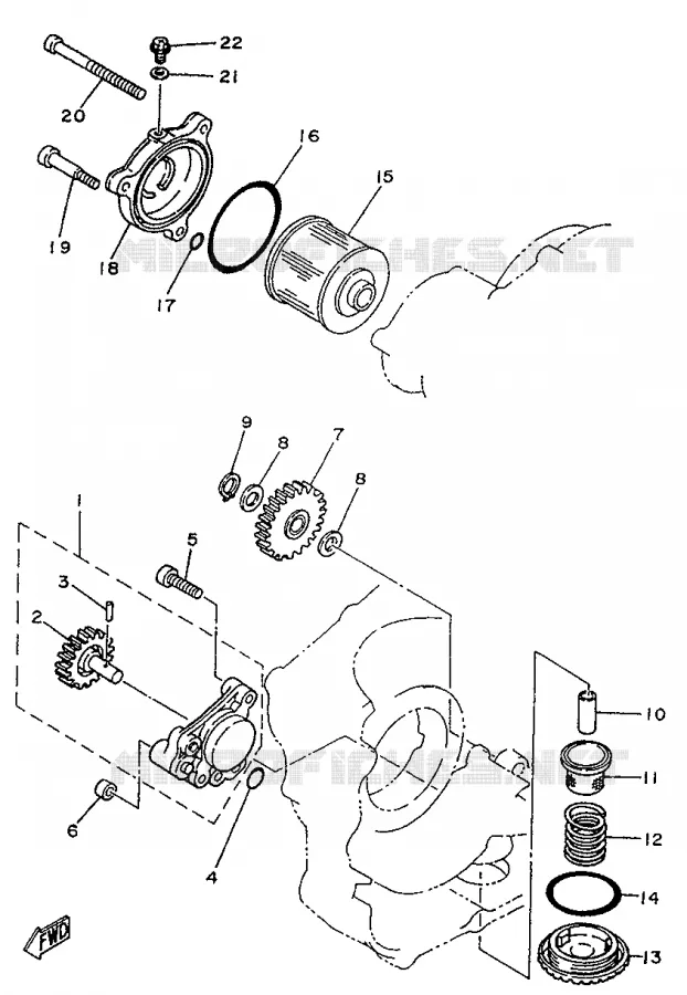 POMPE A HUILE Yamaha MOTO 250 1996 SR  SR250