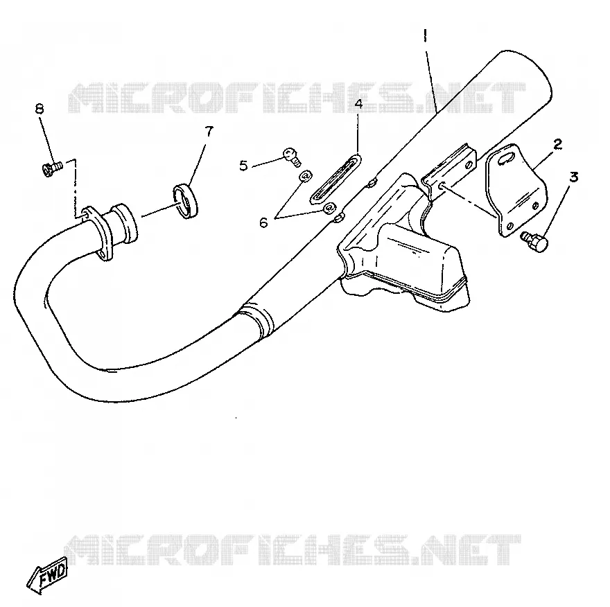 ECHAPPEMENT Yamaha MOTO 250 1996 SR  SR250