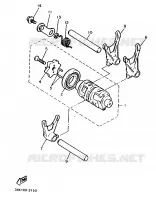 BARILLET DE SELECTION / FOURCHETTES pour Yamaha SRX600 de 1986
