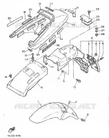 GARDE BOUE pour Yamaha SRX600 de 1986