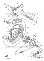 ROUE ARRIERE pour Yamaha SRX600 de 1986