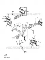 SUPPORT / REPOSE PIEDS pour Yamaha SRX600 de 1986