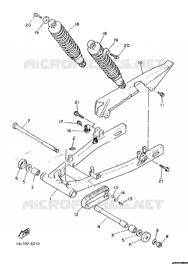 BRAS ARRIERE Yamaha MOTO 600 1987 SRX  SRX600
