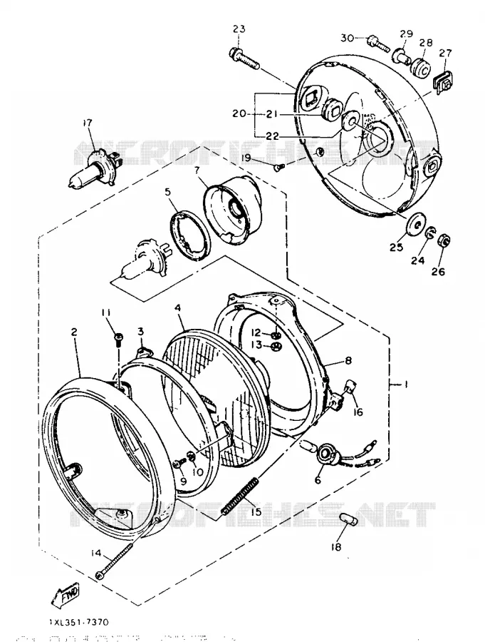 PHARE  Yamaha MOTO 600 1987 SRX  SRX600