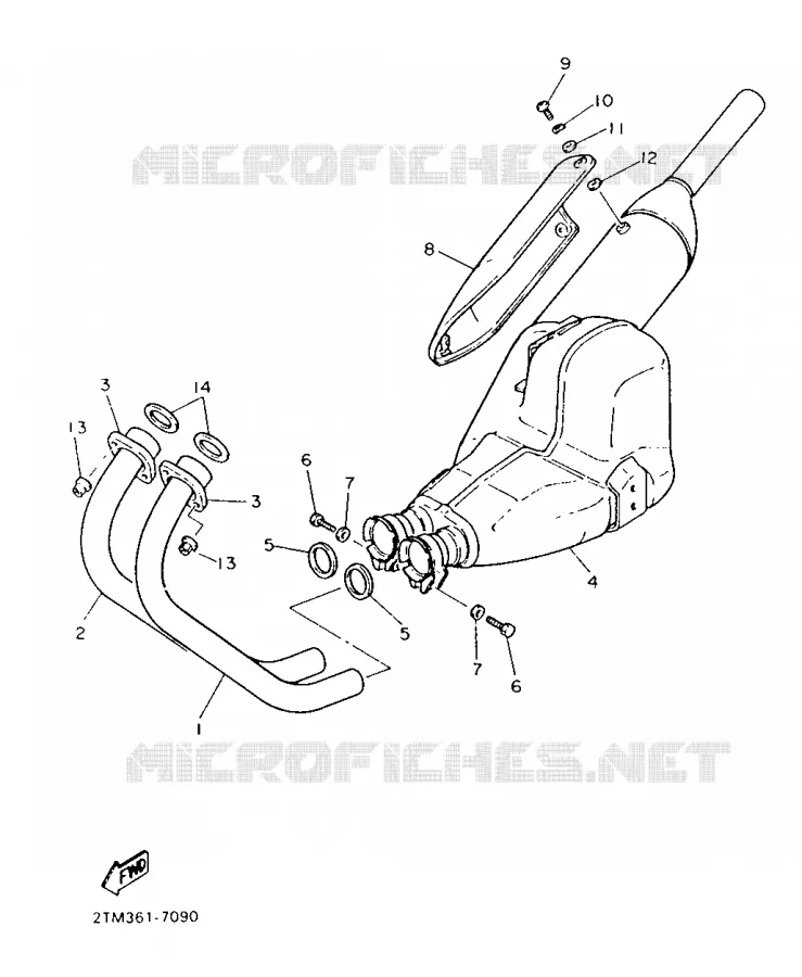 ECHAPPEMENT Yamaha MOTO 600 1987 SRX  SRX600
