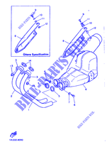 ECHAPPEMENT pour Yamaha SRX600H (33.1KW de 1987