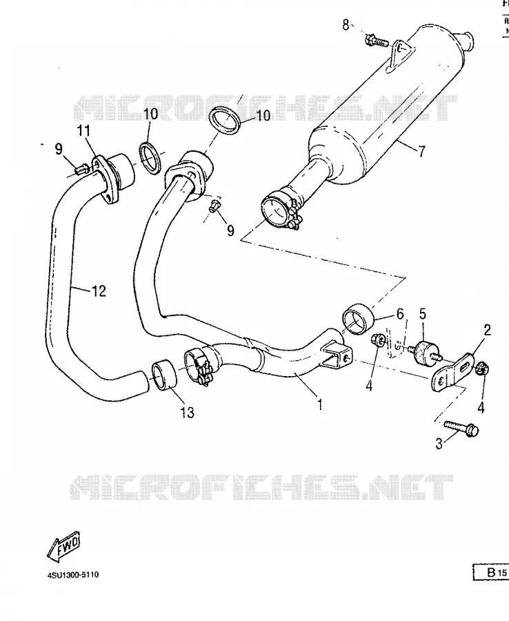 ECHAPPEMENT Yamaha MOTO 660 1995 SZR  SZR660