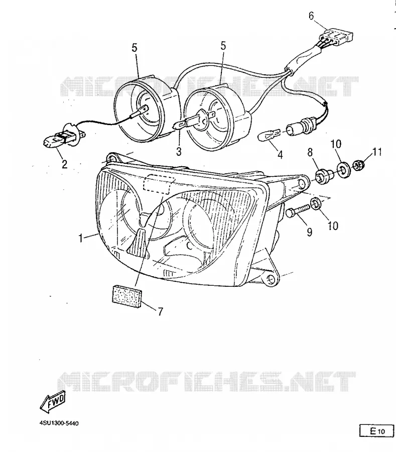 PHARE  Yamaha MOTO 660 1995 SZR  SZR660