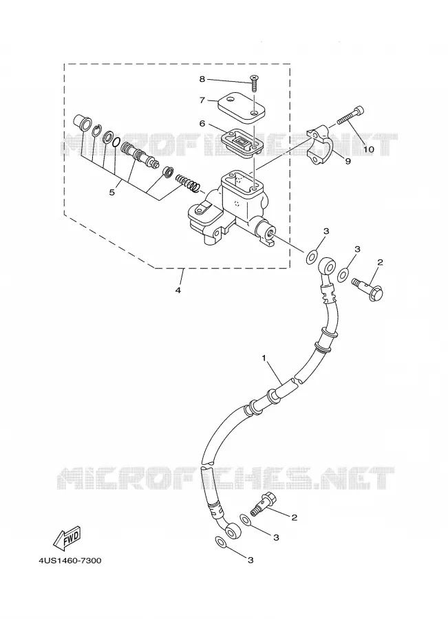 MAITRE CYLINDRE AVANT Yamaha SCOOTER 105 2002 CRYPTON  T105SE