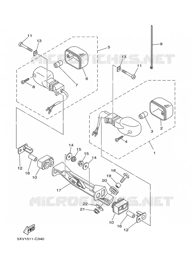 CLIGNOTANT Yamaha SCOOTER 110 2005 CRYPTON  T110