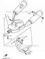 ECHAPPEMENT pour Yamaha TDM850 de 1991