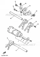 BARILLET DE SELECTION / FOURCHETTES pour Yamaha TDM850 de 1991