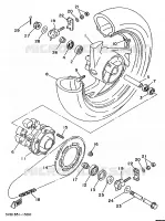 ROUE ARRIERE pour Yamaha TDM850 de 1991