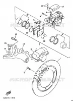 ETRIER DE FREIN ARRIERE pour Yamaha TDM850 de 1991