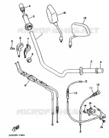 GUIDON ET CABLES pour Yamaha TDM850 de 1991