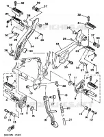 SUPPORT / REPOSE PIEDS pour Yamaha TDM850 de 1991