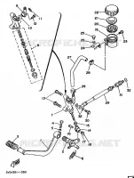 MAITRE CYLINDRE DE FREIN ARRIERE pour Yamaha TDM850 de 1991