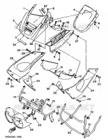 CARENAGES 1  pour Yamaha TDM850 de 1991