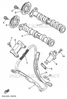 ARBRE A CAMES / CHAINE DE DISTRIBUTION pour Yamaha TDM850 de 1991