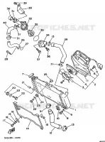 RADIATEUR / DURITES pour Yamaha TDM850 de 1991