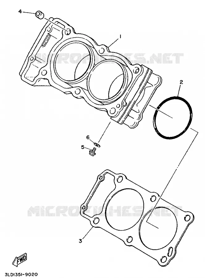 CYLINDRE Yamaha MOTO 850 1994 TDM  TDM850