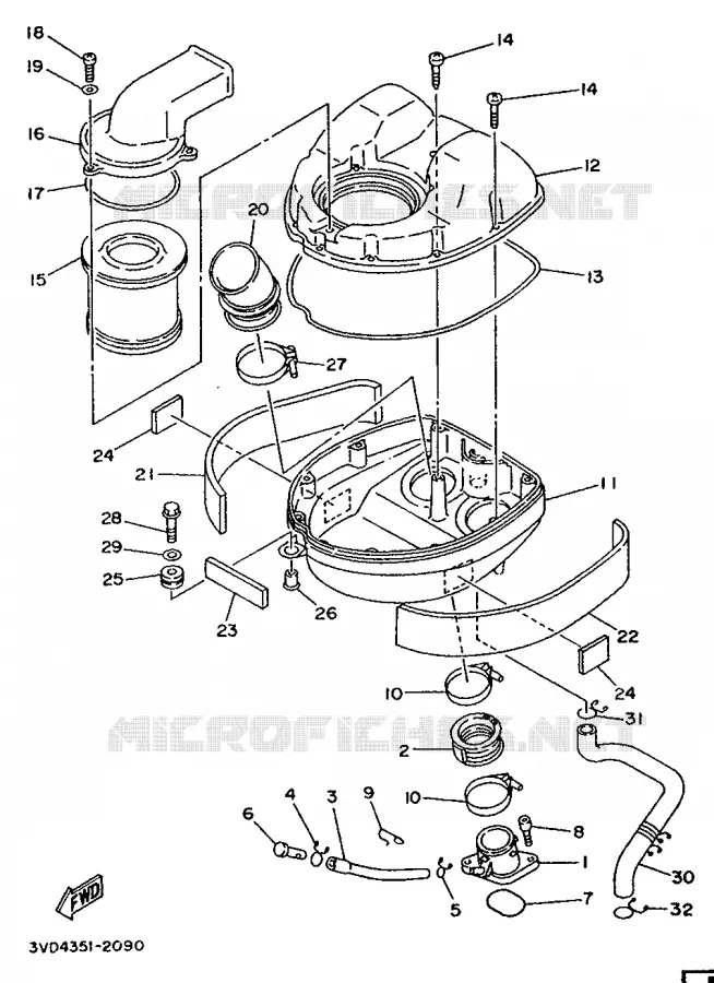 ADMISSION Yamaha MOTO 850 1993 TDM  TDM850E