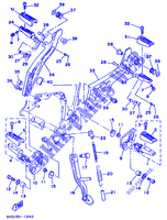 SUPPORT / REPOSE PIEDS pour Yamaha TDM850H (57KW) de 1991