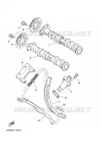 ARBRE A CAMES / CHAINE DE DISTRIBUTION pour Yamaha TDM850N de 2001