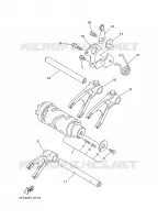 BARILLET DE SELECTION / FOURCHETTES pour Yamaha TDM850N de 2001