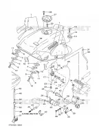 RESERVOIR A ESSENCE pour Yamaha TDM850N de 2001