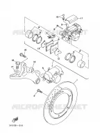 ETRIER DE FREIN ARRIERE pour Yamaha TDM850N de 2001