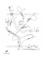 GUIDON ET CABLES pour Yamaha TDM850N de 2001