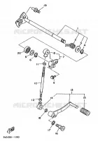 AXE DE SELECTEUR / PEDALE pour Yamaha TDM850N (37KW) de 1992
