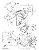 GARDE BOUE pour Yamaha TDM850N (37KW) de 1992