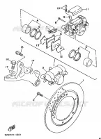 ETRIER / DISQUE DE FREIN ARRIERE pour Yamaha TDM850N (37KW) de 1992