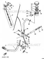 MAITRE CYLINDRE DE FREIN ARRIERE pour Yamaha TDM850N (37KW) de 1992