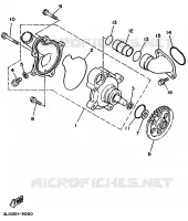 POMPE A EAU / DURITES pour Yamaha TDM850N (37KW) de 1992
