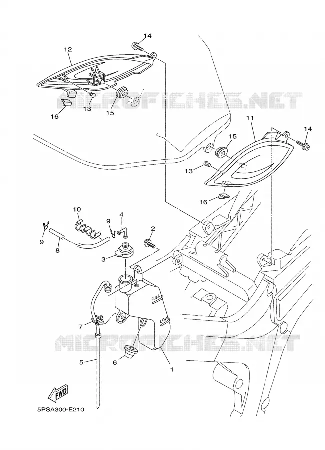 COUVERCLE LATERAL Yamaha MOTO 900 2008 TDM  TDM900