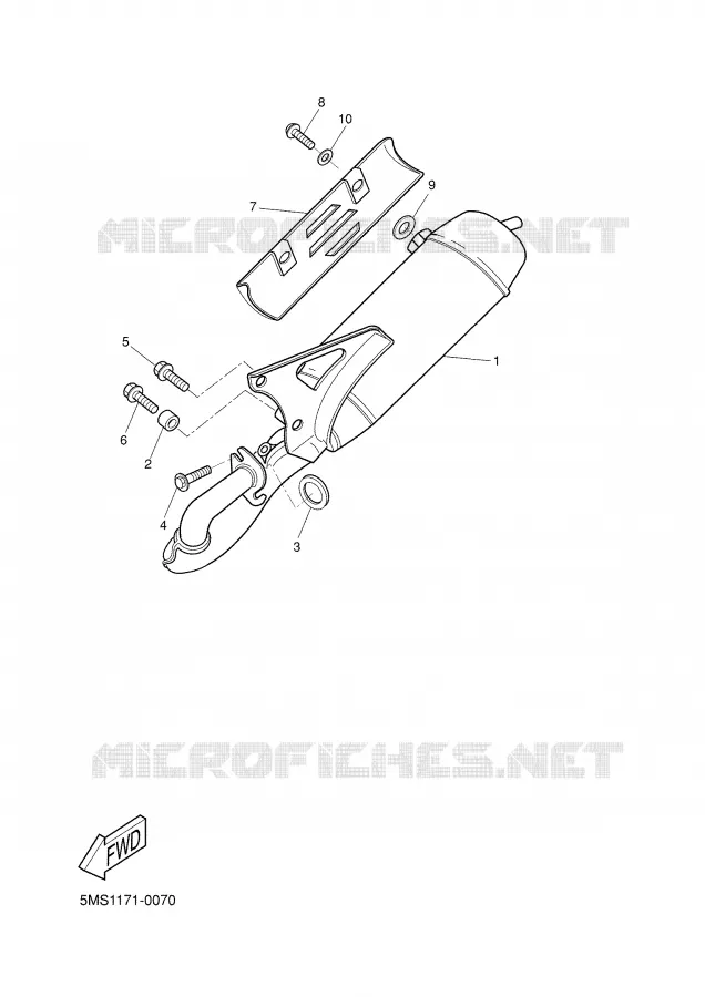 ECHAPPEMENT Yamaha SCOOTER 50 2002 BW'S  CW50