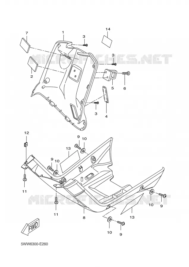 PROTEGE JAMBES Yamaha SCOOTER 50 2006 BW'S  CW50